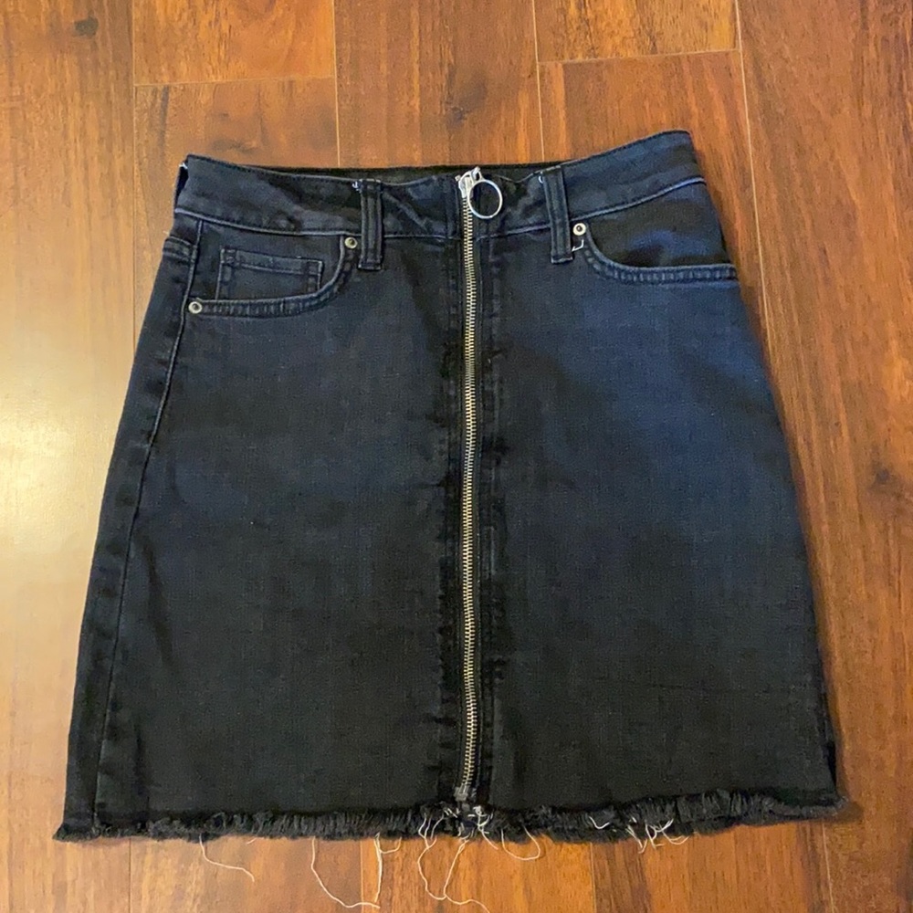 Black jean skirt